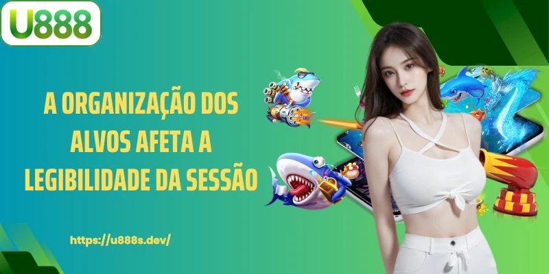 A organização dos alvos afeta a legibilidade da sessão