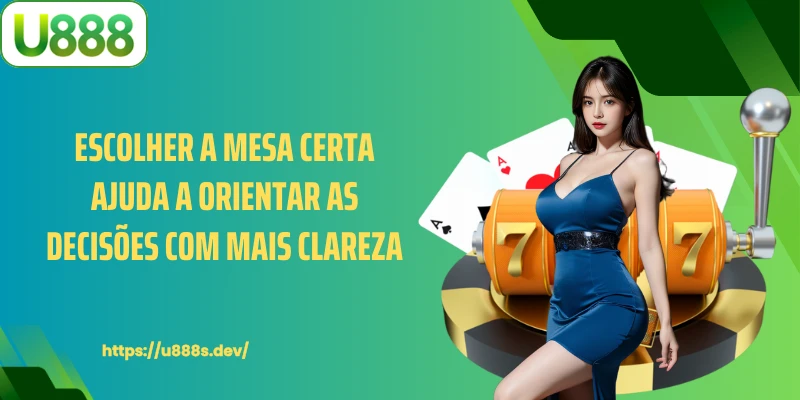 Escolher a mesa certa ajuda a orientar as decisões com mais clareza